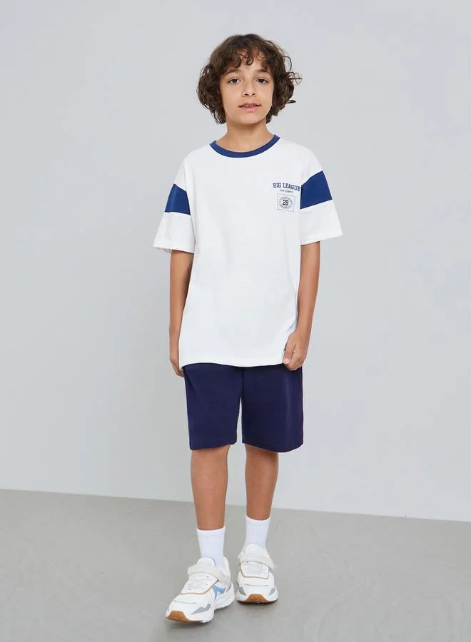 Styli Boys Oversized Color Block T-Shirt